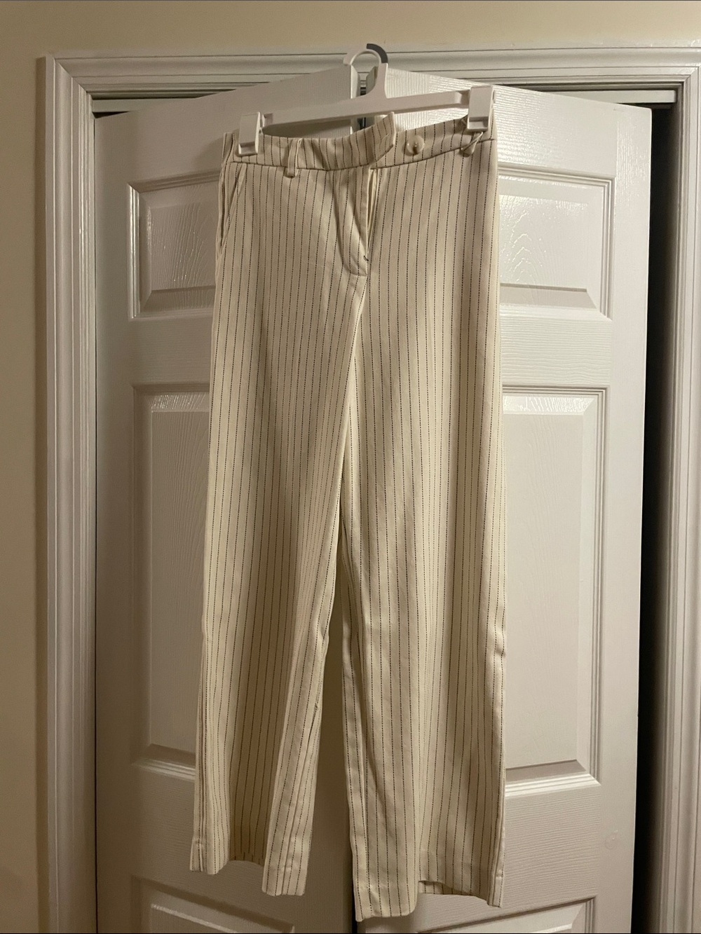 Jason Wu Cream Pinstripe Trousers
